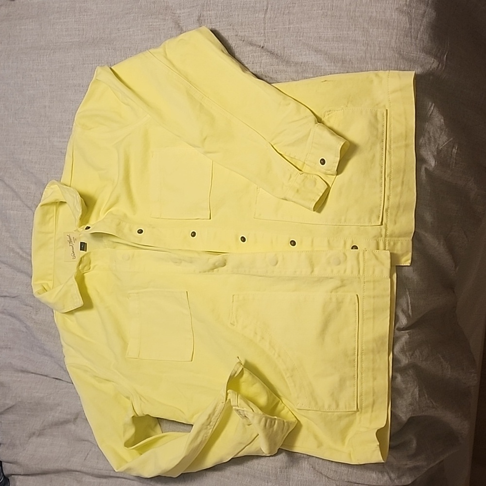 Womens yellow Jean jacket size M